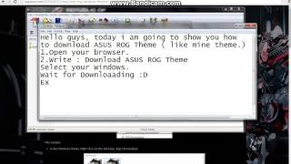 How to download ASUS ROG theme ( w7 )