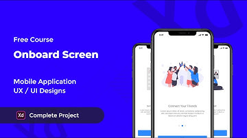 Splash Onboard Screen ChatGo Messenger Mobile Application ux ui design adobe xd tutorial