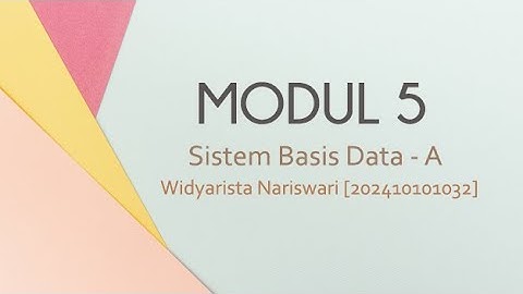 PEMBAHASAN MODUL 5 (Select & Order By) - SISTEM BASIS DATA