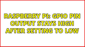 Raspberry Pi: GPIO pin output stays high after setting to low