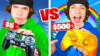 $5 Controller vs $500 Controller Challenge!  Fortnite