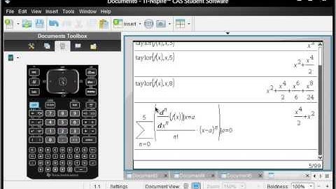 How the TI Nspire CX-CAS calculates Taylor Polynomial Approximations