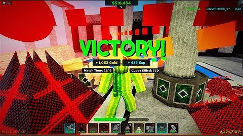 How to Solo Chaos Survival - ROBLOX Cube Defense (Update 4.5.0)