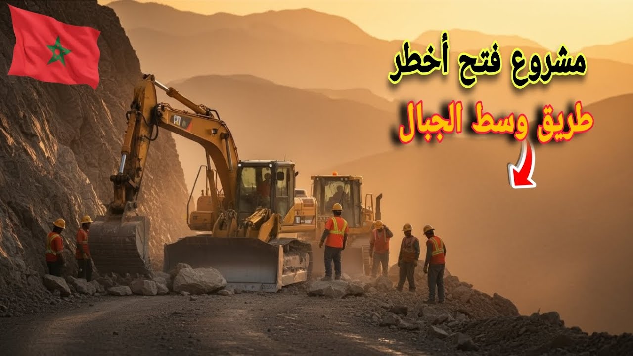 مشروع فتح أخطر طريق وسط الجبال الحوز. Morocco
