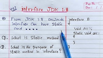 Interface JDK 1.8 in Java | static method in interface(Java)