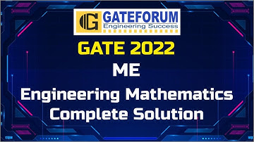 GATE 2022 Exam Solutions I Engineering Mathematics I Set 1 I Mechanical Engineering