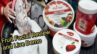 Fruit Facial Review & Live Demo 🔴 || How to do Fruit Facial || Beauty Hut