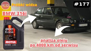 Process of engine oil degradation, service,  (4000 km millage) BMW, Motul 8100 x-cess 5W40 #177