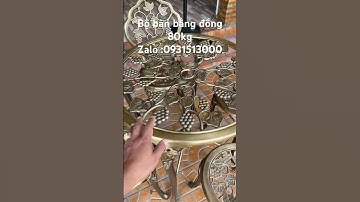 Bộ bàn bằng đồng 80kg #độclạcầnthơ #doco #phongthuy #đồnghồ