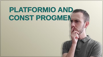 Arduino: PlatformIO and const PROGMEM