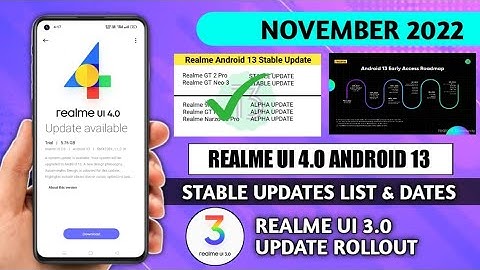 Realme UI 4.0 Update Android 13 Stable Update, Device list, Old Device Update in November 2022