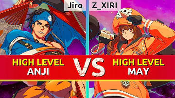 GGST ▰ Jiro (Anji Mito) vs Z_XIRI (May). Guilty Gear Strive High Level Gameplay