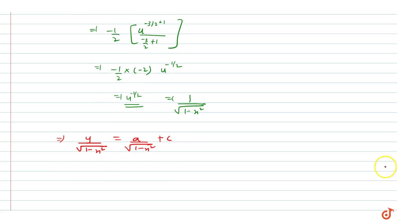 Solutions Of The Differential Equation 1 X 2 Dy Dx Xy Ax Where A In R Is Youtube