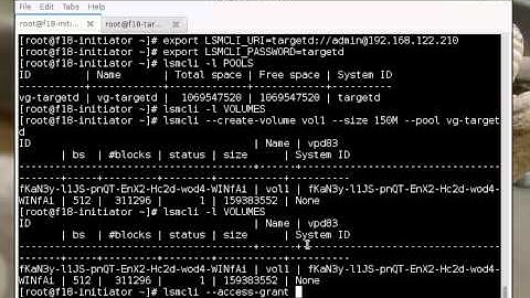 targetd and lsmcli: a demonstration