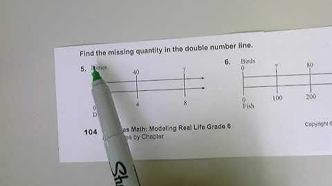Ratio Tables I: Double Number Lines