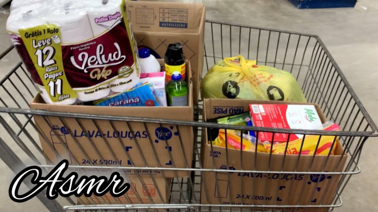 ASMR / COMPRAS DE mercado DO MÊS DE MARÇO ☺️