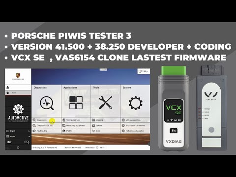 PORSCHE PIWIS TESTER 3 v41.5 + 38.250 DEVELOPER + CODING | VCX SE , VAS6154 CLONE LASTEST FIRMWARE