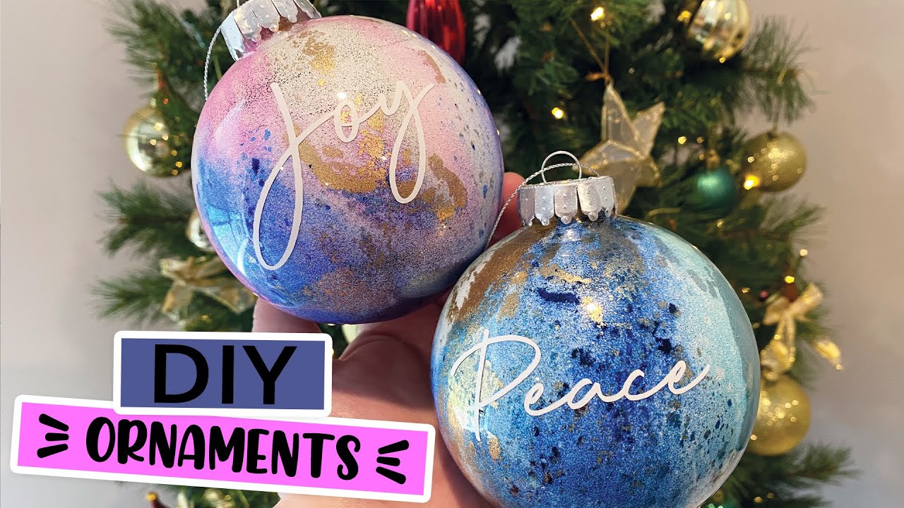 How to Make Alcohol Ink Ornaments - Semigloss Design