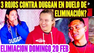 AVANCE ELIMINACIÓN DOMINGO 20 FEB#exatlon #allstar 🚨DUGGAN CONTRA 3 ROJOS EN EL DUELO DE ELIMINACIÓN