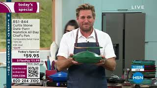 Curtis Stone DuraPan+ Nonstick All Day Chef's Pan with S...