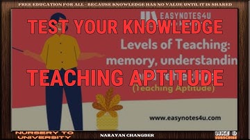 TEACHING APTITUDE