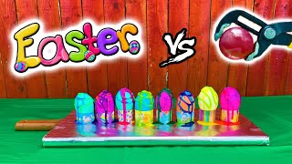 Experiment Glowing 1000 Degree Metal Ball Vs Easter Eggs