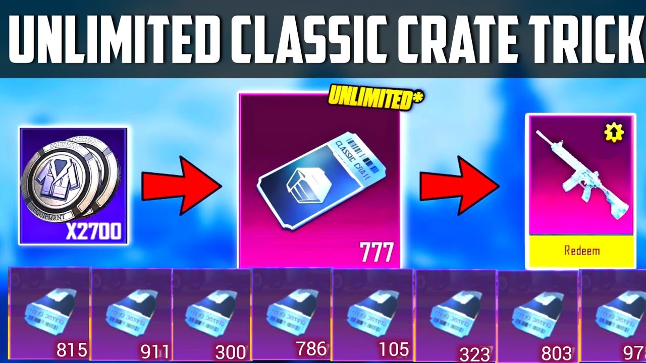We Found The Unlimited Classic Crate Trick in BGMI | M416 Glacier
