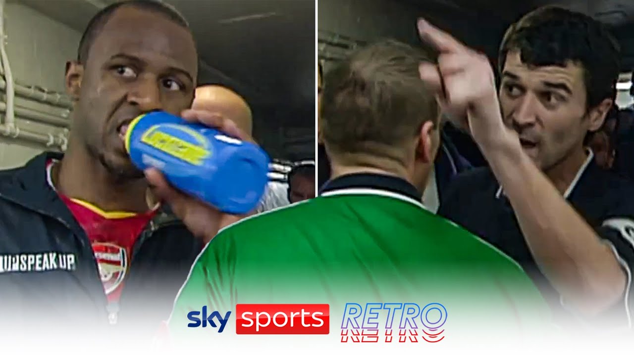 Roy Keane CLASHES with Patrick Vieira in the Highbury tunnel! đ„ - YouTube