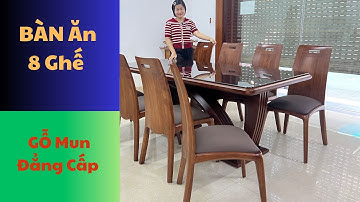 BỘ BÀN ĂN 8 GHẾ Mẫu Mới Nhất 2025 | Bộ Bàn Ăn 8 Ghế Gỗ Gõ Đỏ | Hoài Anh Sofa