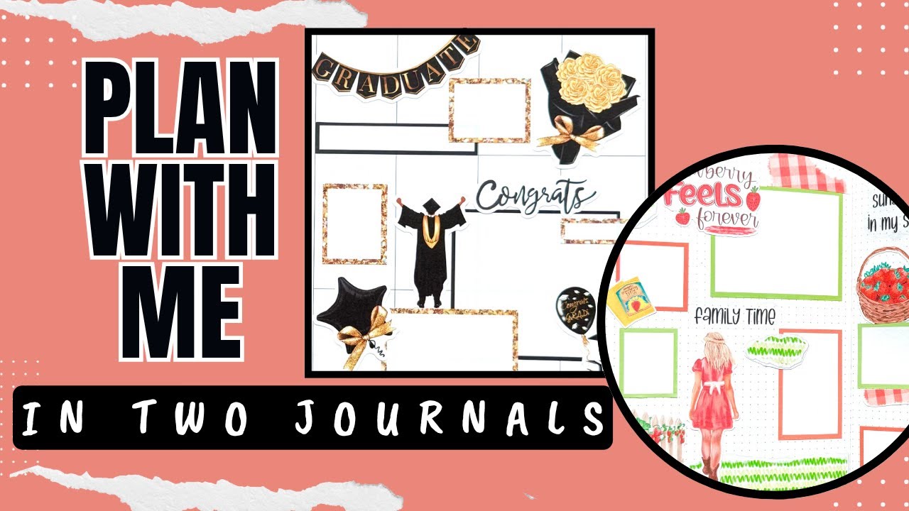 One Video Two Spreads - Two Happy Planner Journals [Vertical Layout and Dot Grid Journal]
