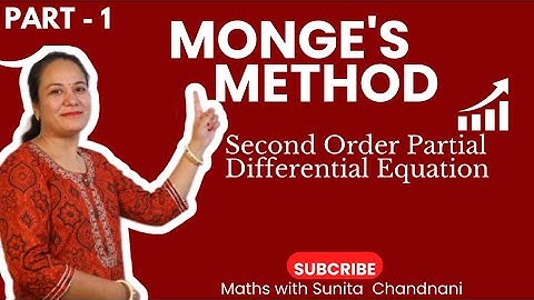 Second Order Partial Differential Equation / Monge