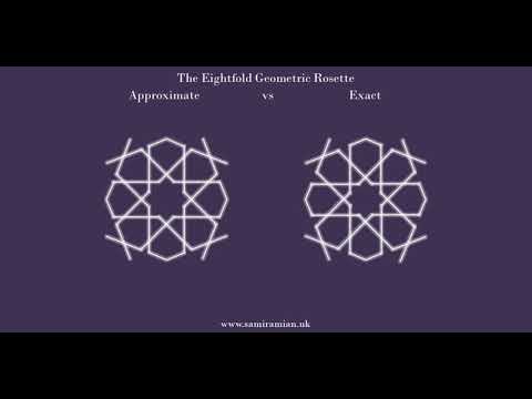 #28 Exact vs Approximate - Eightfold Geometric Rosette - Islamic Geometry