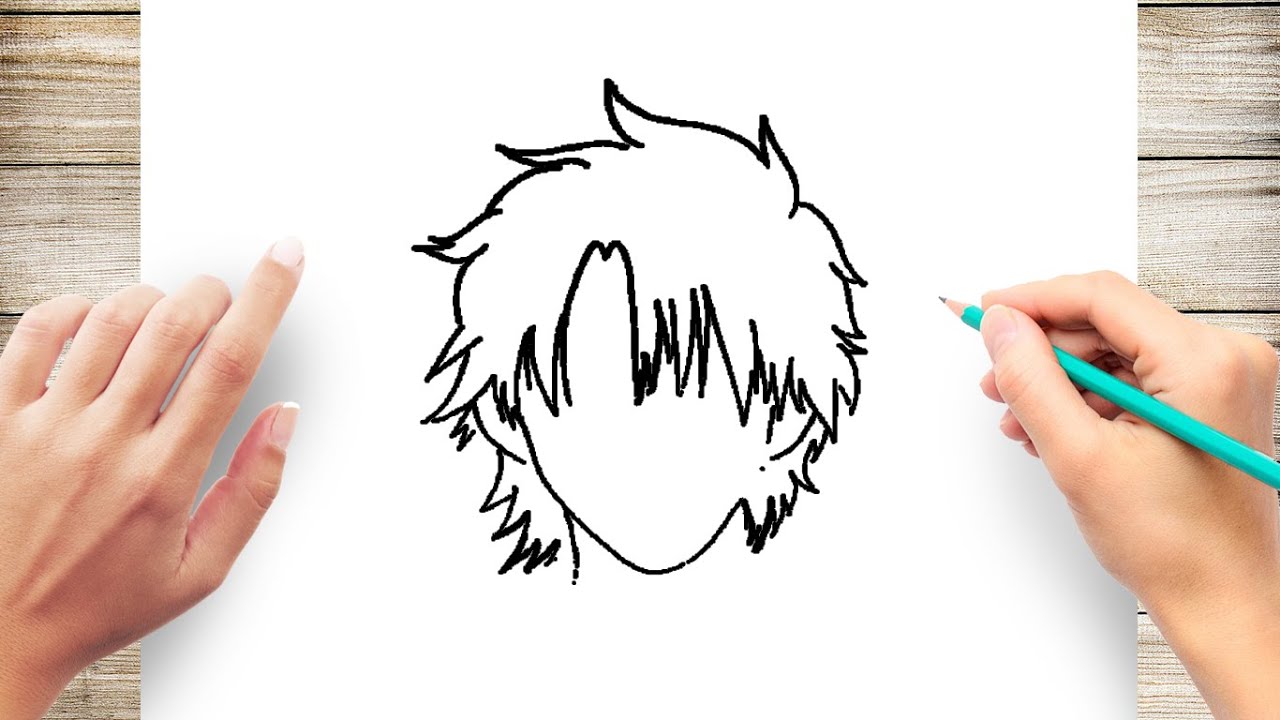 How to Draw Anime Hair Step by Step for Beginner - YouTube