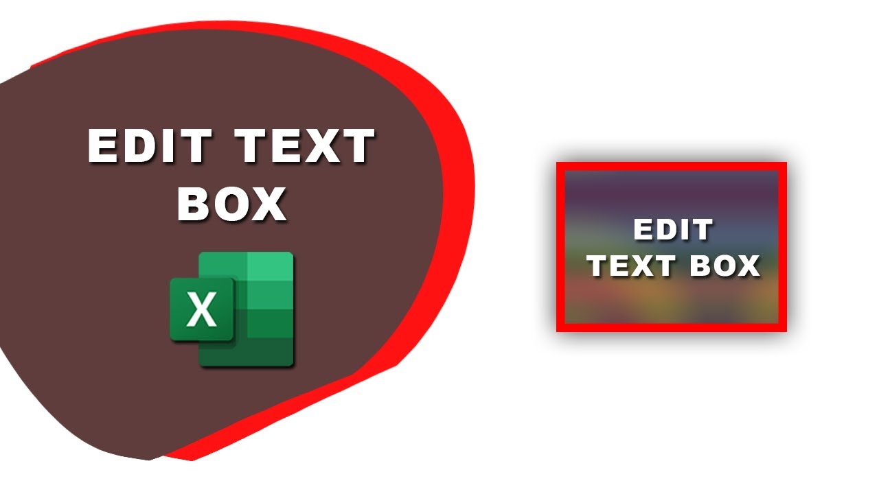 How to edit a text box in excel - YouTube