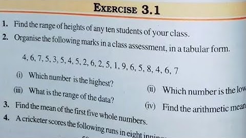 Class 7th maths l Exercise 3.1 Q1 l Data Handling l Chapter 3 l NCERT
