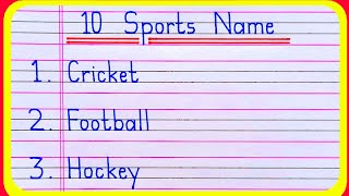 10 sports name | sports name | games name | games name in english | game name | khelon ke naam