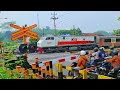 Ka sawunggalih || railway crossing || palang pintu kereta api