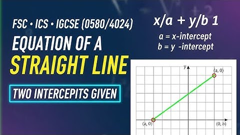 vergelijking van een rechte lijn wanneer er twee snijpunten zijn | igcse | 0580 | 4024 | fsc | ic...