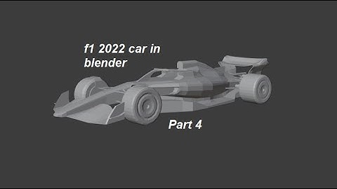 How to model an F1 2022 car in blender part (4/4)