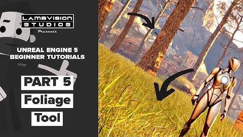 Unreal Engine 5.1 Tutorials Part 5 | Foliage Tool How to Add Grass & Trees