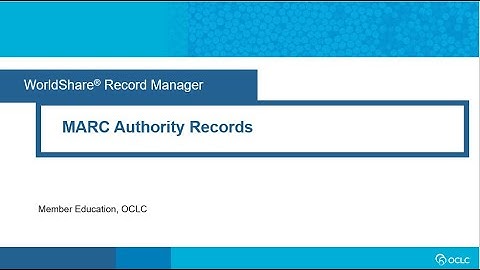 MARC Authority Records