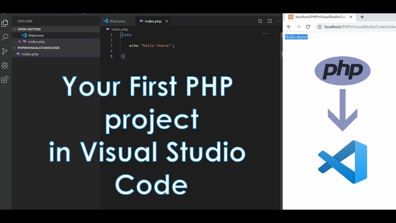 visual studio code เขียน php  New 2022  PHP in Visual Studio Code: Your first PHP project