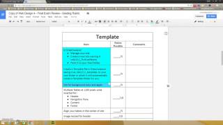 Web Design - Final Exam - Template - Part I