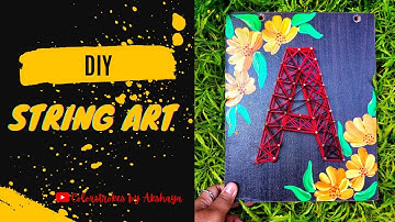 DIY String art|| tutorial||string art letter #shorts #stringart #tutorial #diy