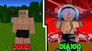 SOBREVIVI 100 DIAS NO JOGO DO ABATE DE JUJUTSU KAISEN BEYOND NO MINECRAFT!