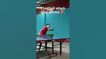 Trying to teach how to attack the third ball after service in Table tennis 🏓.