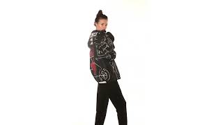 MQ080202 - Basquiat X Members Only Windbreaker Oversized Jacket - Black