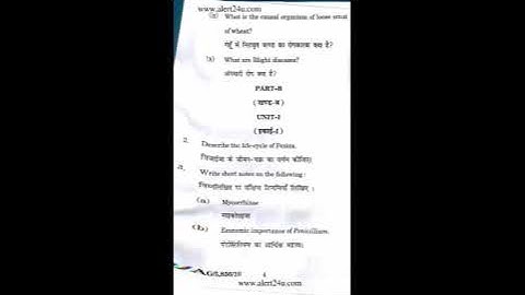 botany honours previous year question paper 2017//BRABU//part 1