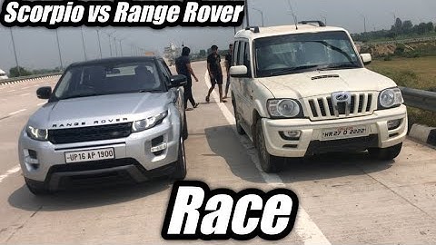 scorpio vs range rover race | drag race | range rover vs scorpio | Scorpio race video