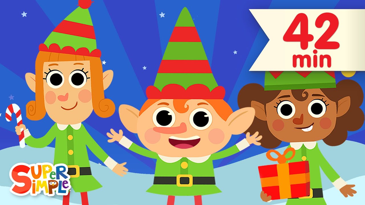 Five Little Elves   More Christmas Songs for Kids  Super Simple Songs